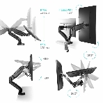 Кронштейн ONKRON G160 для монитора 13'-32' настольный, черный, фото10