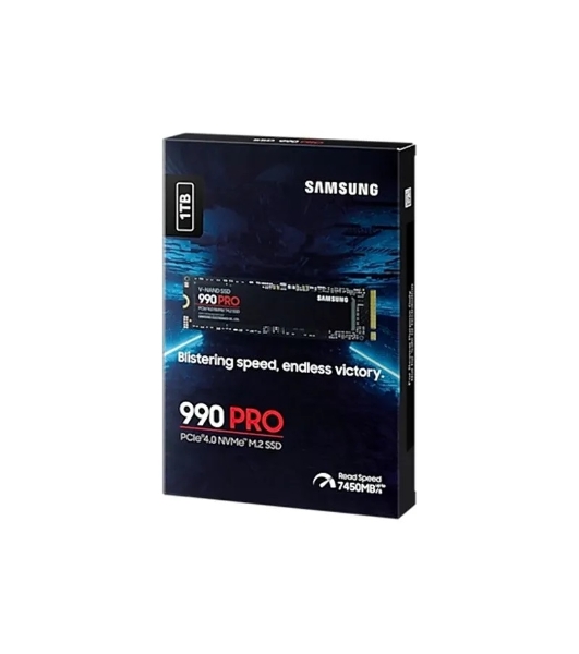 Накопитель SSD Samsung 990 PRO, 1000Gb, PCIe 4.0 x4, M.2 2280, NVMe, R/W 7450/6900