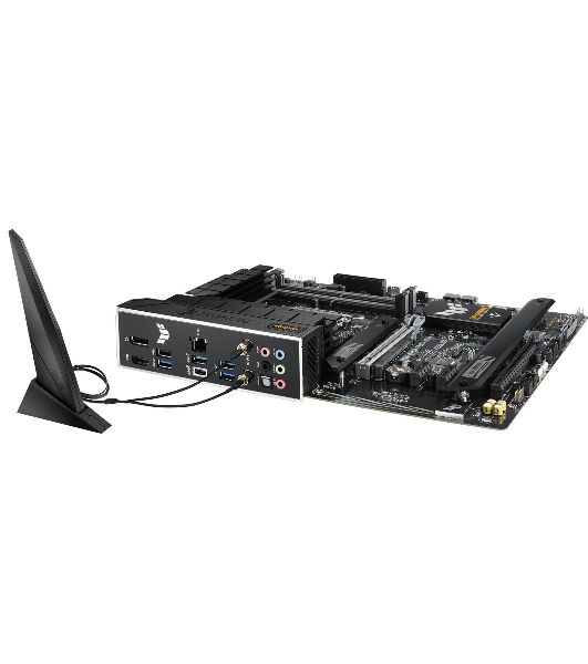 Материнская плата ASUS TUF GAMING B760-PLUS WIFI, LGA 1700, Intel B760, 4xDDR5, 4xSATA, 3xM.2, 1xPCI-E 5.0 x16, 1xPCI-E 3.0 x4, 1xUSB-A 3.2 Gen 2, 3xUSB-A 3.2 Gen 1, 1xUSB-C 3.2 Gen 2x2, 1x2.5Gb LAN, 5x3.5 мм, 7.1, Wi-Fi 6, Bluetooth 5.2, Standard-ATX
