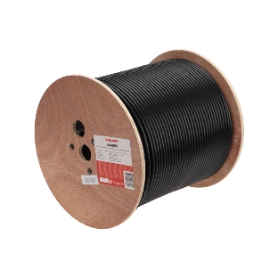 Кабель витая пара Rexant F/UTP, CAT 6, PE, 4PR, 23AWG, OUTDOOR, SOLID, черный, 305м