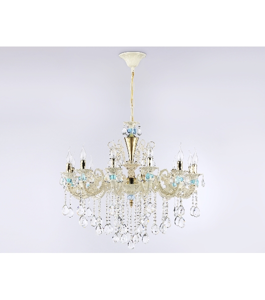 Светильник Ambrella light TR4929/12 GD/WH/CL золото/белый/прозрачный E14*12 max 40W D910*680