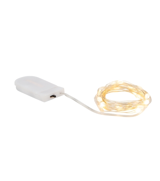 Гирлянда Neon-night 'Роса' с крупными каплями 2 м, 20 LED, теплое белое свечение, 2хCR2032 в комплекте