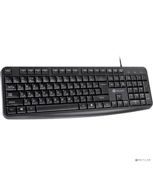 Комплект клавиатура+мышь Oklick S603 проводной, USB, 1200 DPI, чёрный