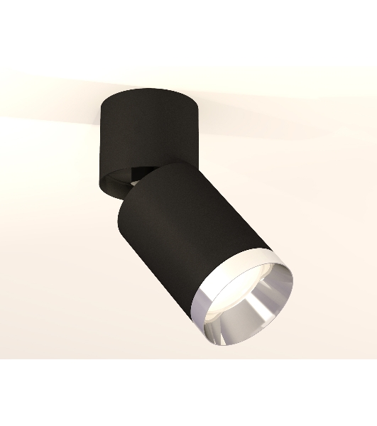 Светильник Ambrella Light XM6313042 SBK/BK/PSL черный песок/черный/серебро полированное MR16 GU5.3 (A2221, C6313, N6132)