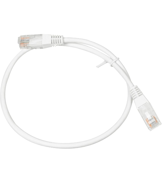 Патч-корд LANMASTER UTP TWT-45-45-0.5-WH вилка RJ-45-вилка RJ-45 cat.5е 0.5м белый ПВХ