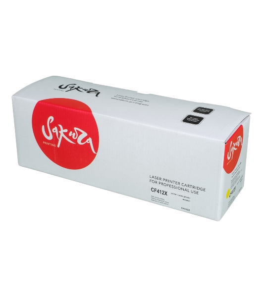 Картридж лазерный Sakura CF412X для HP LaserJet Pro M452nw, M452dn, M477fnw, M477fdw, M477fdn, M377dw, желтый, 5000 к.