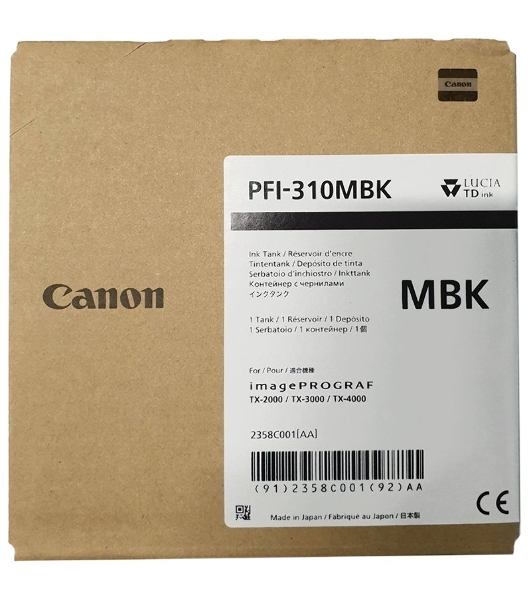 Картридж струйный Canon PFI-310 MBK 2358C001 черный матовый (330мл) для Canon TX-2000/TX-3000/TX-4000