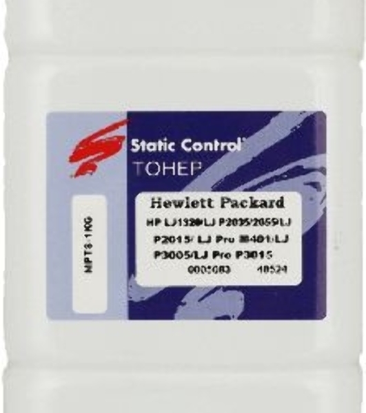 Тонер Static Control для HP LJ PM401/P2055/P3005/P3015, Bk, 1 кг, флакон