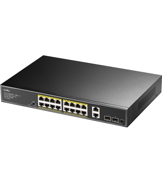 Коммутатор Cudy GS1018PS2, 16×1 Гбит/с, 2×1 Гбит/с Combo (RJ-45/SFP), 2×1 Гбит/с SFP