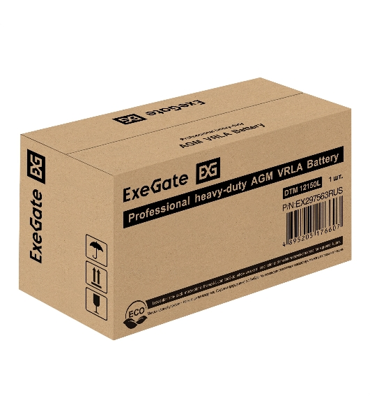Аккумуляторная батарея ExeGate DTM 12150L (12V 150Ah, болт М8)