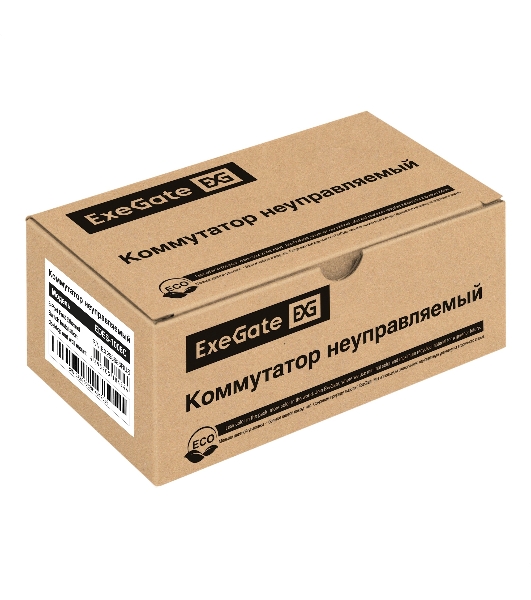 Коммутатор ExeGate EDES-1008C, 8×100 Мбит/с, неуправляемый