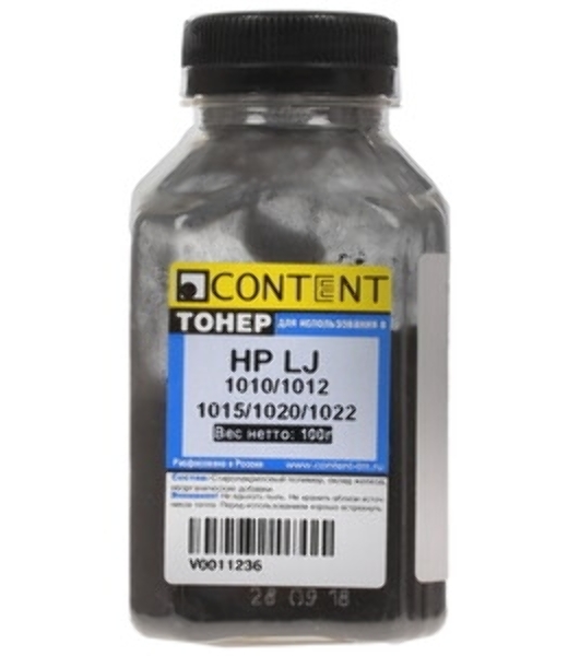 Тонер Content - для HP LJ 1010/1015 100 гр. банка