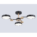Светильник Ambrella light FL4857/3 BK/WD черный/дерево 54W 3000-6000K D660*170 (без ПДУ), фото8
