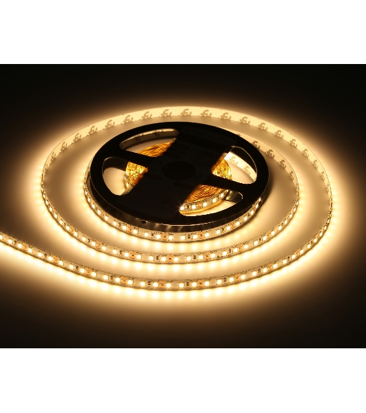Светодиодная лента GS1101 2835 120Led/ 9.6W m/ 12V IP20 3000K/ 5000*8*1.2mm (2 конт.)