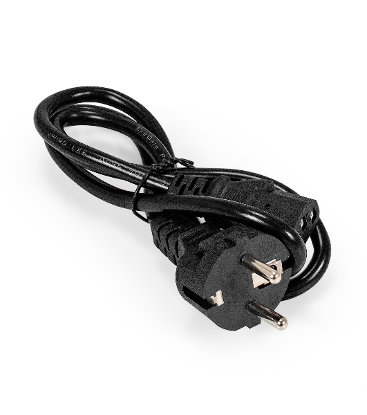 Кабель питания ExeGate Power PC-1P (Евровилка Schuko->C13, VDE-250V-3*1.0мм2, медь, черный, 16A, 1м)