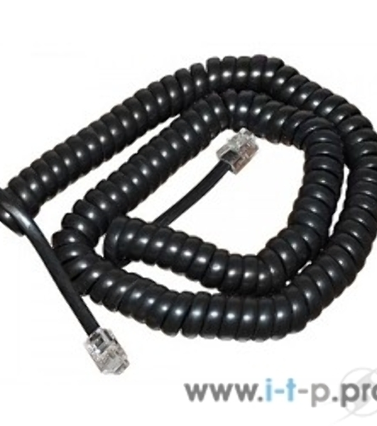 Шнур для телефонной трубки Rexant витой RJ-10 (4P-4C), 2м, черный