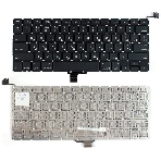Клавиатура для ноутбука MacBook A1278 13.3' черная плоский Enter, фото2