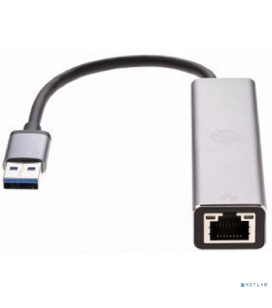 Переходник VCOM USB 3.0 -->RJ-45 1000Mbps+3 USB3.0, Aluminum Shell, 0.2м DH312A
