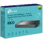 Настольный коммутатор TP-Link TL-SL1311P, 8 портов 10/100 Мбит/с с поддержкой PoE+, 2 гигабитных порта без поддержки PoE, 1 порт SFP, 802.3af/at, бюджет PoE — 65 Вт, стальной корпус, фото7