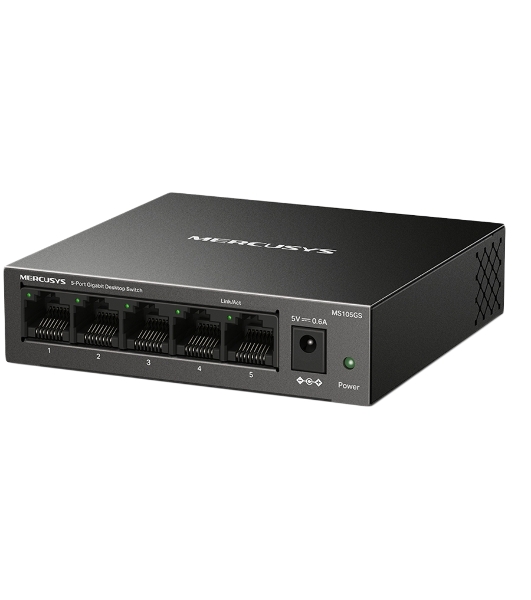 Коммутатор настольный Mercusys MS105GS с 5 гигабитными портам