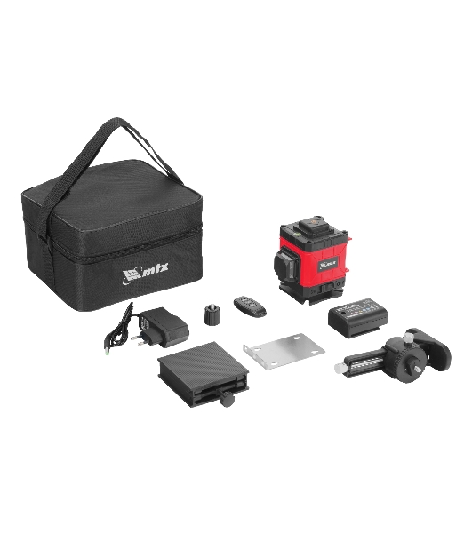 Лазерный уровень м-призм. MTX ML 360-3 Basic SET, 30 м, зеленый луч, акк. Li 3000 мА·ч, сумка