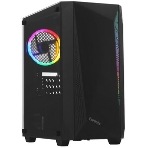 Компьютерный корпус Minitower ExeGate Mistery R2-NPX400 (mATX, БП 400NPX с вент. 12 см, 2*USB+1*USB 3.0, аудио, черный, 1 вент. 12см с RGb подсветкой и полоса на передней панели, боковая панель - закаленное стекло), фото13