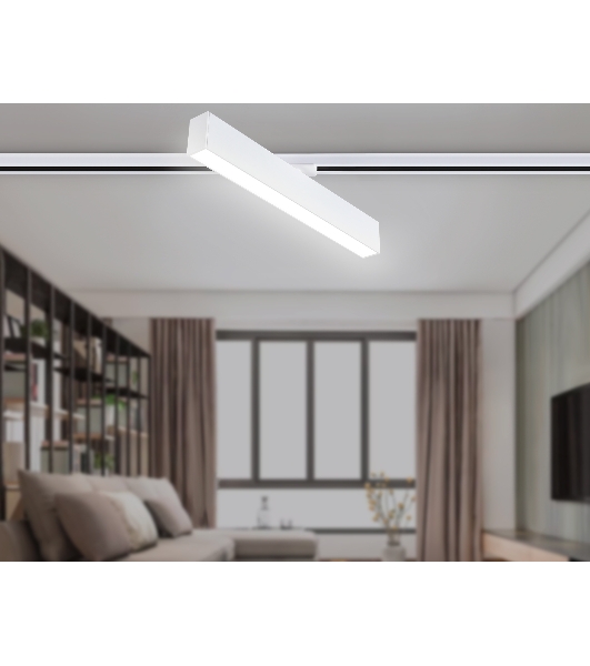 Трековый однофазный светильник Ambrella light GL6772 WH белый LED 24W 4200K 600*22*48