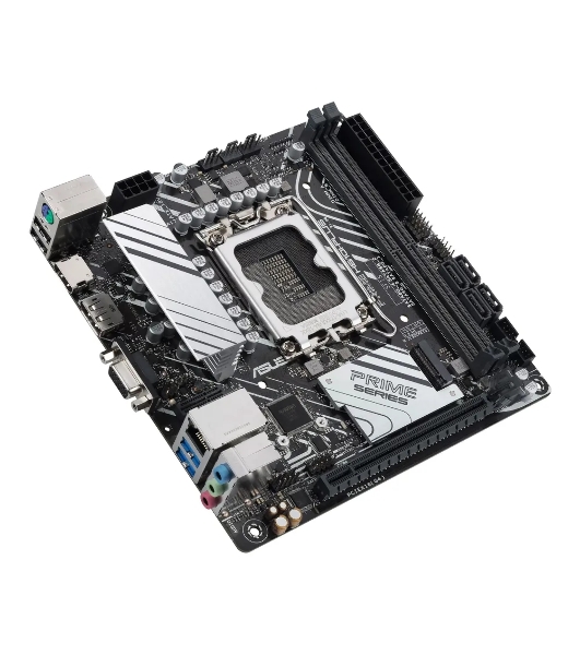 Материнская плата ASUS PRIME H610I-PLUS-CSM, LGA 1700, Intel H610, 2xDDR5, 4xSATA, 1xM.2 PCIe 3.0 x4, 1xPCIe 4.0 x16, 1xHDMI, 1xDP, 1xVGA, 2xUSB-A 3.2 Gen 1, 2xUSB-A 2.0, 1x 1Gb LAN, 3x3.5 мм, 7.1, Mini-ITX