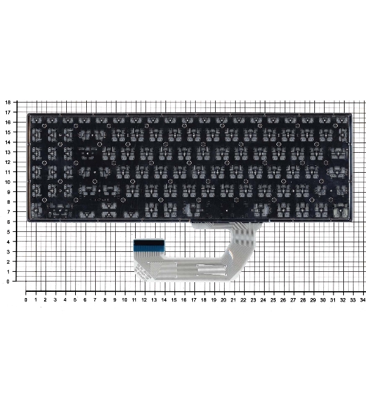 Клавиатура для ноутбука Asus UX561UD Q535UD черная без рамки, с подсветкой