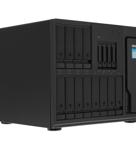 Сетевое хранилище SMB QNAP TS-1655-8G NAS 16-Bay (12x 3.5'/2.5' HDD/SSD bays + 4x 2.5' SSD bays + 2x M.2 2280 SATA slots), Intel Atom C5125 8-core processor, 2.8GHz, 8 Gb DDR4 (1 x 8 GB) up to 128 Gb (4 x 32 GB), 2x 2.5 GbE BASE-T