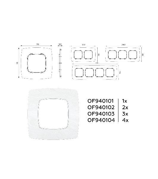 Рамка OMEGA Opera (Белый мрамор) 3-ая OF940103