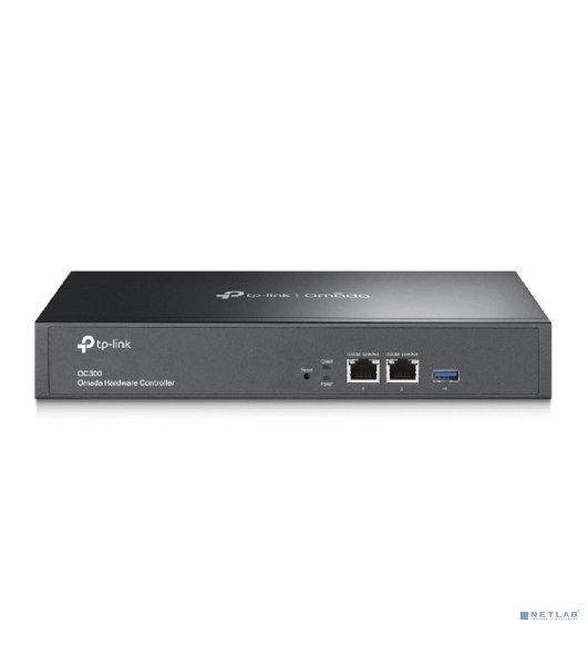 Контроллер TP-Link Omada hardware Controller OC300, 2 gigabit ethernet ports, 1 USB 3.0 port, managed up to 500 Omada Access Points/Switch/Gateway, support batch configuration, firmware upgradation, intelligent network monitoring and captive portal, easy management via Omada APP/Web UI/Cloud access.