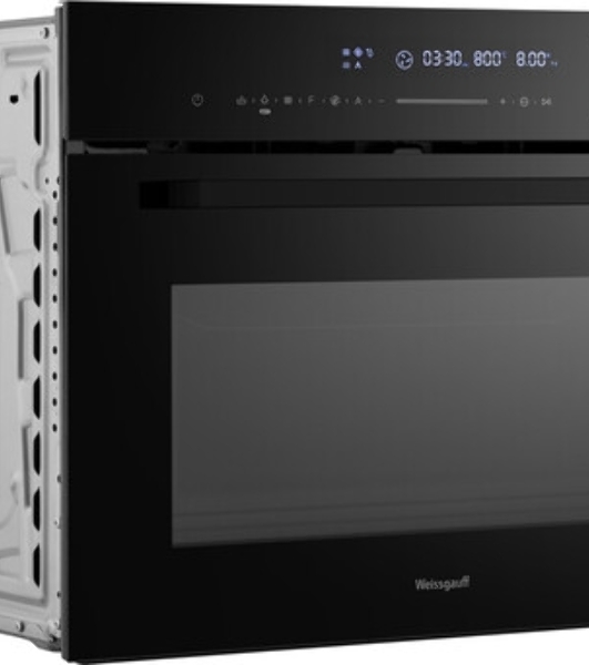 Духовой шкаф электрический Weissgauff OEMS 459 PDB черный, встраиваемый