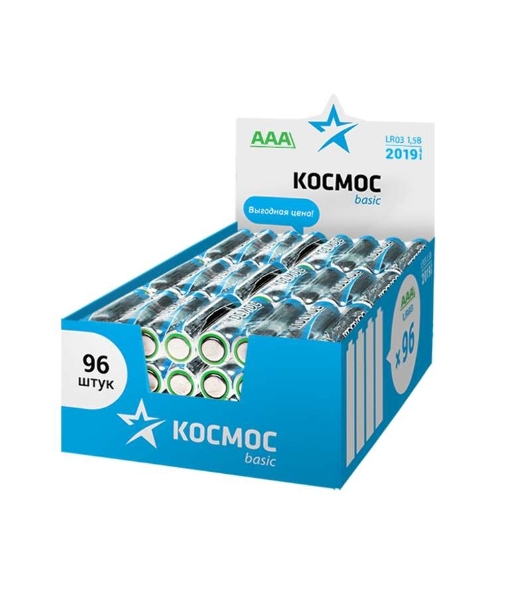 Элемент питания Космос алкалиновый LR03 (уп.96шт)