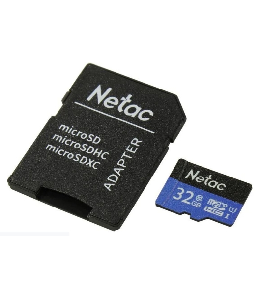 Флеш карта microSDHC 32Gb Netac P500 NT02P500STN-032G-R (с SD адаптером) 80Mb/s