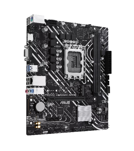 Материнская плата ASUS PRIME H610M-K ARGB, LGA1700, Intel H610, 2xDDR5, 4xSATA, 1xM.2, 1xPCIe 4.0 x16, 1xPCIe 3.0 x1, 1xVGA, 1xHDMI, 1x1Gb LAN, 2xUSB-A 5Gbps, 4xUSB-A 2.0, 3x3.5 мм, 7.1, mATX
