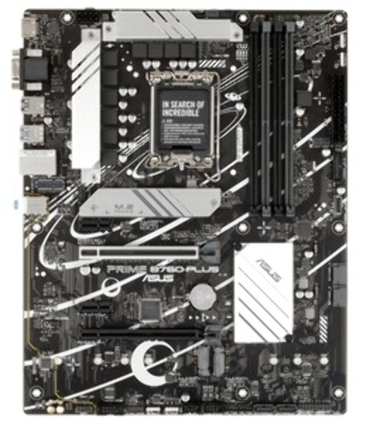 Материнская плата ASUS PRIME B760-PLUS, LGA 1700, Intel B760, 4xDDR5, 4xSATA, 3xM.2, 1xPCIe 4.0 x4, 1xPCIe 5.0 x16, 2xPCIe x1, 1xDP, 1xHDMI, 1xVGA, 2xUSB-A 3.2 Gen 2, 1xUSB-C 3.2 Gen 2x2, 1x 2.5Gb LAN, 3x3.5 мм, 7.1, ATX