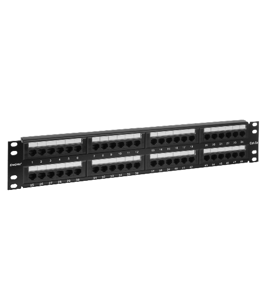 Патч-панель UTP 19' 48 port кат.5e ExeGate разъем KRONE&110 (dual IDC), 2U