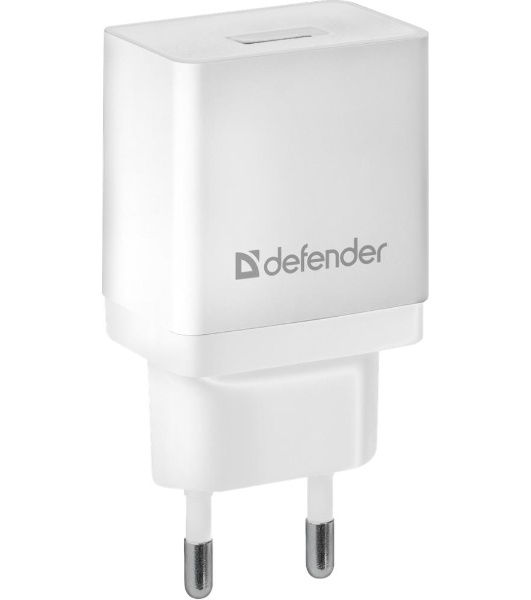 Сетевой адаптер питания Defender 1xUSB, 5V/2.1А, белый, пакет (EPA-10)