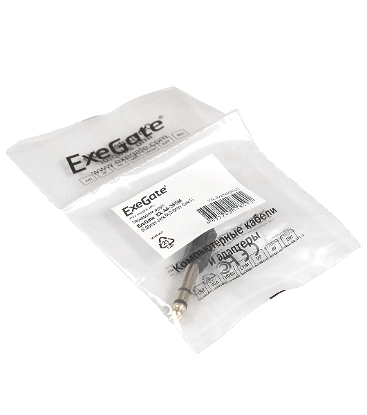 Переходник аудио Exegate EX284949RUS EX-AA-3F6M (6.35мм Jack M/3.5мм Jack F)