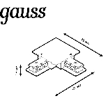Коннектор для встраиваемых трековых шинопроводов Gauss угловой (L) черный 1/50, фото2