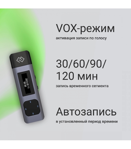 Диктофон Цифровой Digma DiVoice RV50 8Gb черный