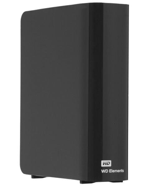 Внешний HDD 3.5' Western Digital Elements Desktop, 6TB, USB 3.2 Gen 1 Type-A, 5400 rpm, черный