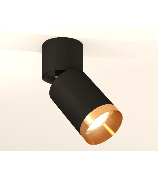 Светильник Ambrella Light XM6313044 SBK/BK/PYG черный песок/черный/золото желтое полированное MR16 GU5.3 (A2221, C6313, N6134)