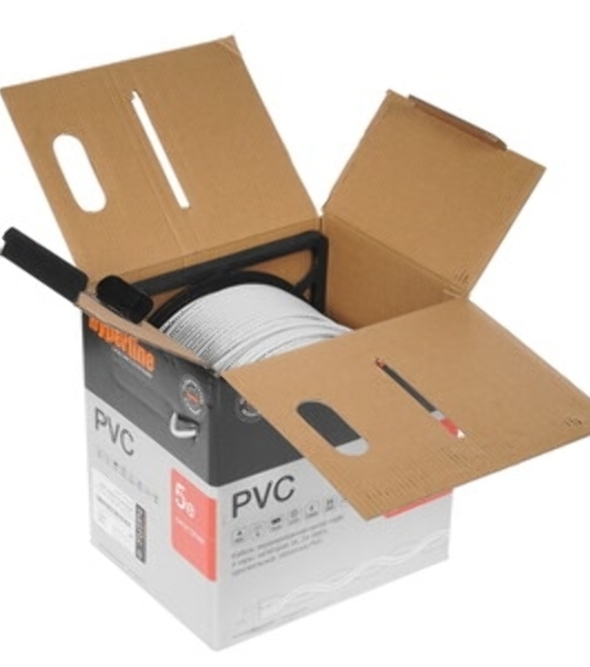 Кабель Hyperline FUTP4R-C5E-S24-IN-PVC-GY-305 (305м) Кабель витая пара, экранированный F/UTP, общий экран фольга, категория 5e, 4 пары 24 AWG, 4х2х0,51 мм, однопроволочные жилы, PVC, нг(А)-LS, внутренний -20°C – +75°C, серый, системная гарантия 25 лет