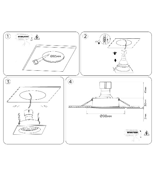 Встраиваемый поворотный точечный светильник Ambrella light TN102755 WH белый IP20 GU5.3 D98*32