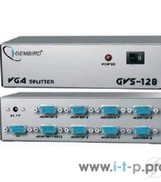 Разветвитель GVS128 Разветвитель сигнала VGA на 8 мониторов (Gembird/Cablexpert)
