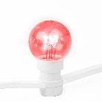 Гирлянда Neon-night LED Galaxy Bulb String 10м, белый каучук, 25 лампx6 LED красный, влагостойкая IP65, фото4