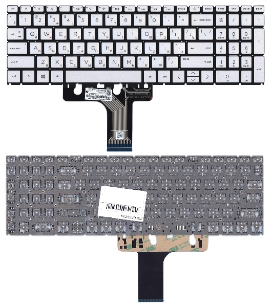 Клавиатура для ноутбука HP Pavilion 15-EG 15-EH серебристая