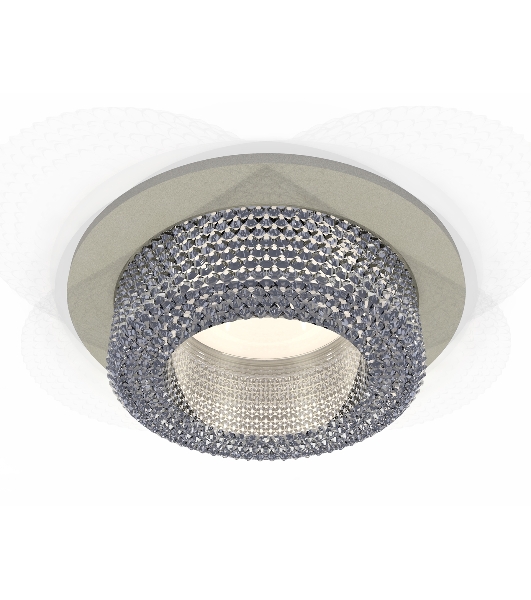 Комплект встраиваемого светильника Ambrella light XC7623020 SGR/CL серый песок/прозрачный MR16 GU5.3 (C7623, N7191)